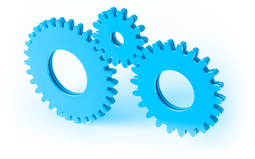Contract multi-drop delivery gears icon